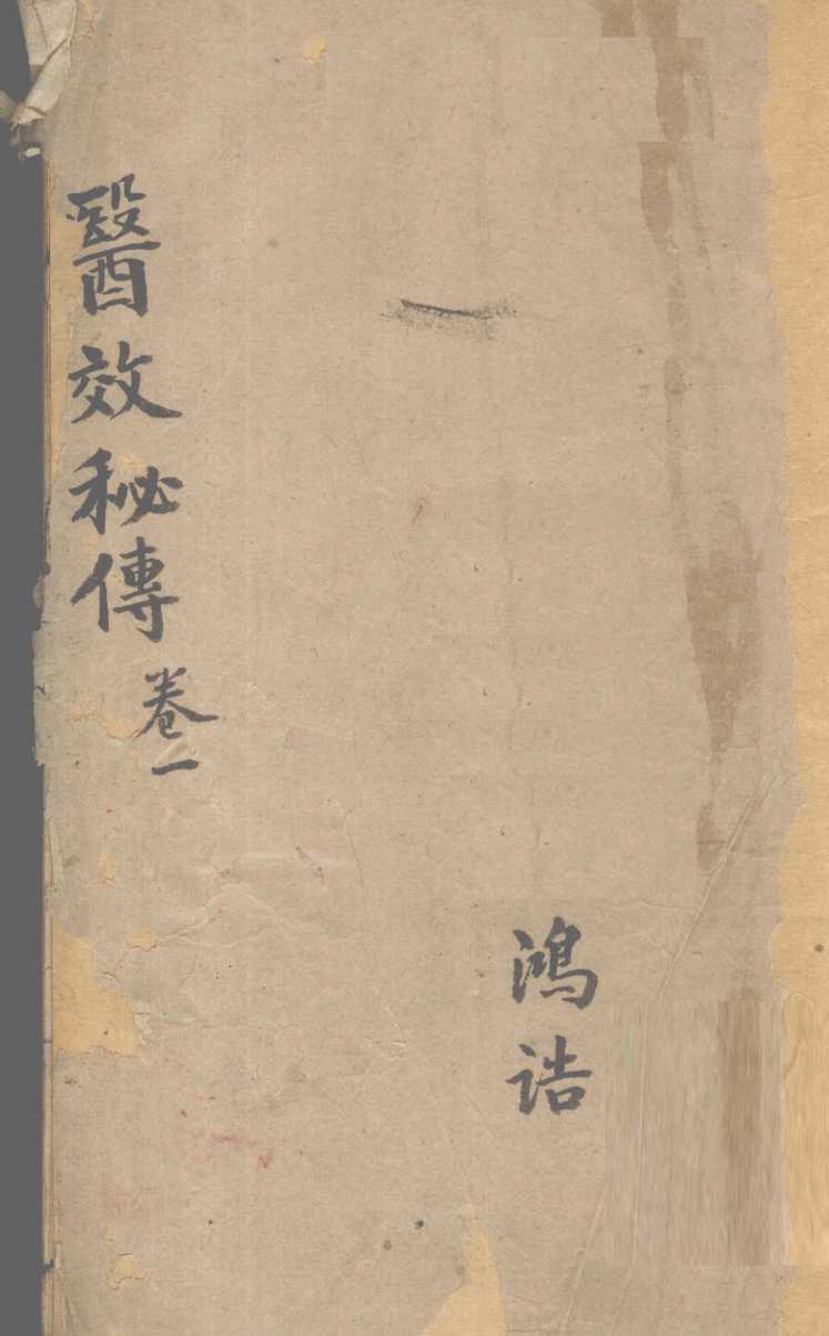 医效秘传  卷1